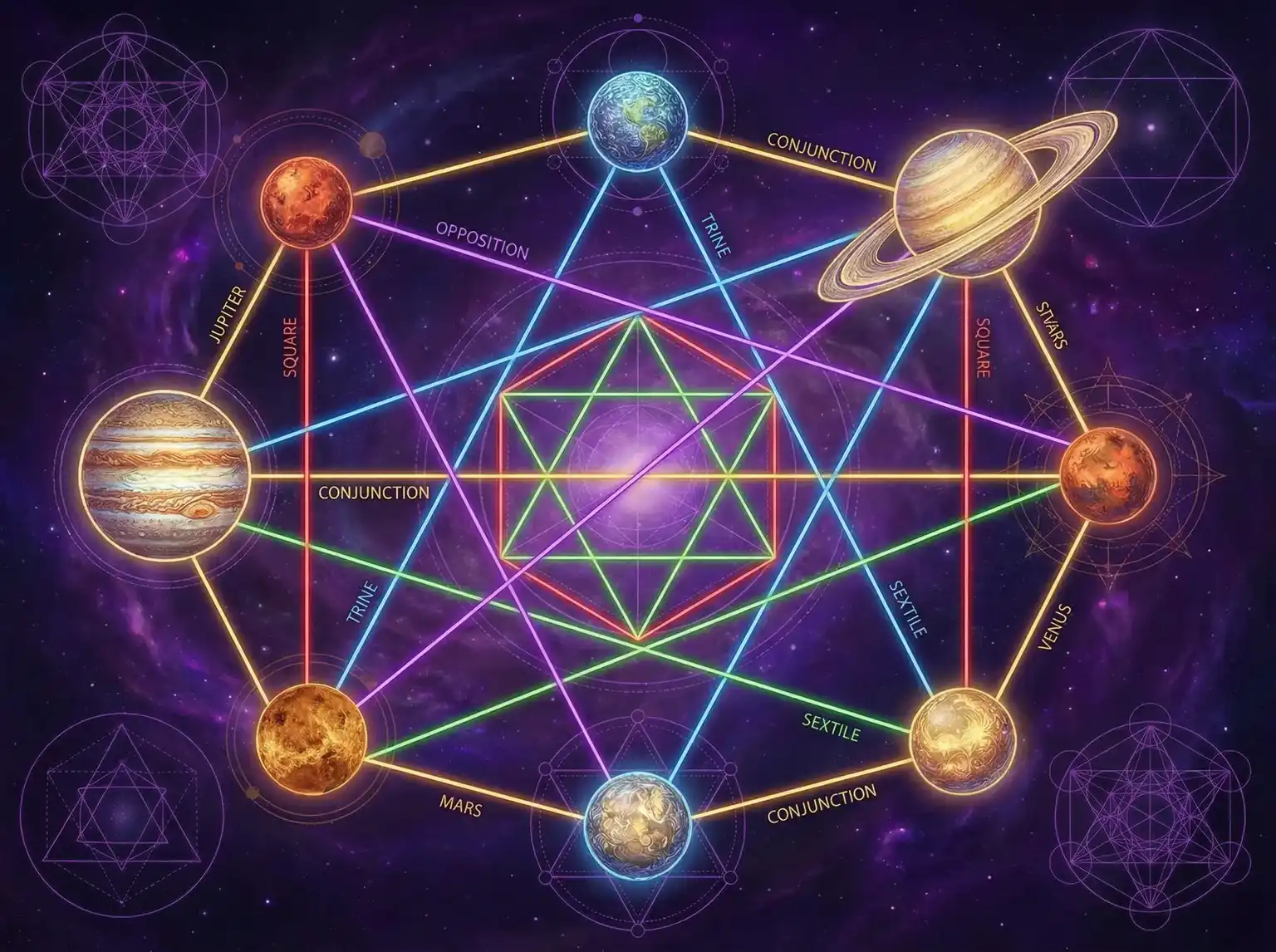 行星相位解读 - 福利500免费导航 | 占星学进阶